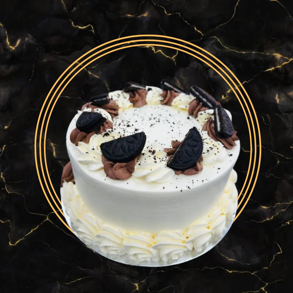 White cake with chocolate