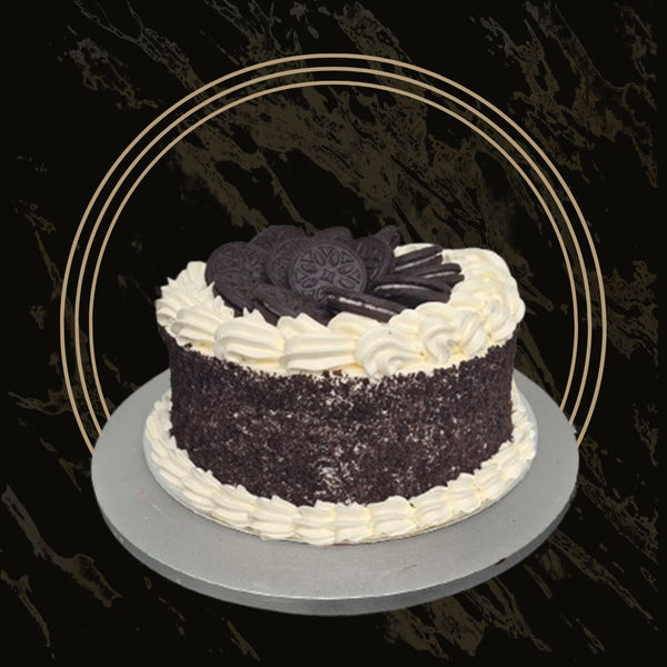 Oreo birthday cake with custom message and cookie decoration from The Bakers Shop in Birmingham