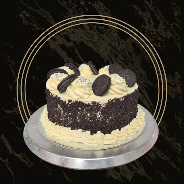 Multi-layered Oreo cake with alternating cream and cookie sponge from The Bakers Shop in Birmingham