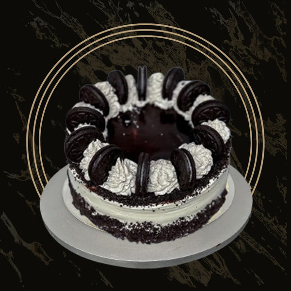 Loaded Oreo cake with whipped cream, crushed Oreos, and cookie pieces from The Bakers Shop in Birmingham