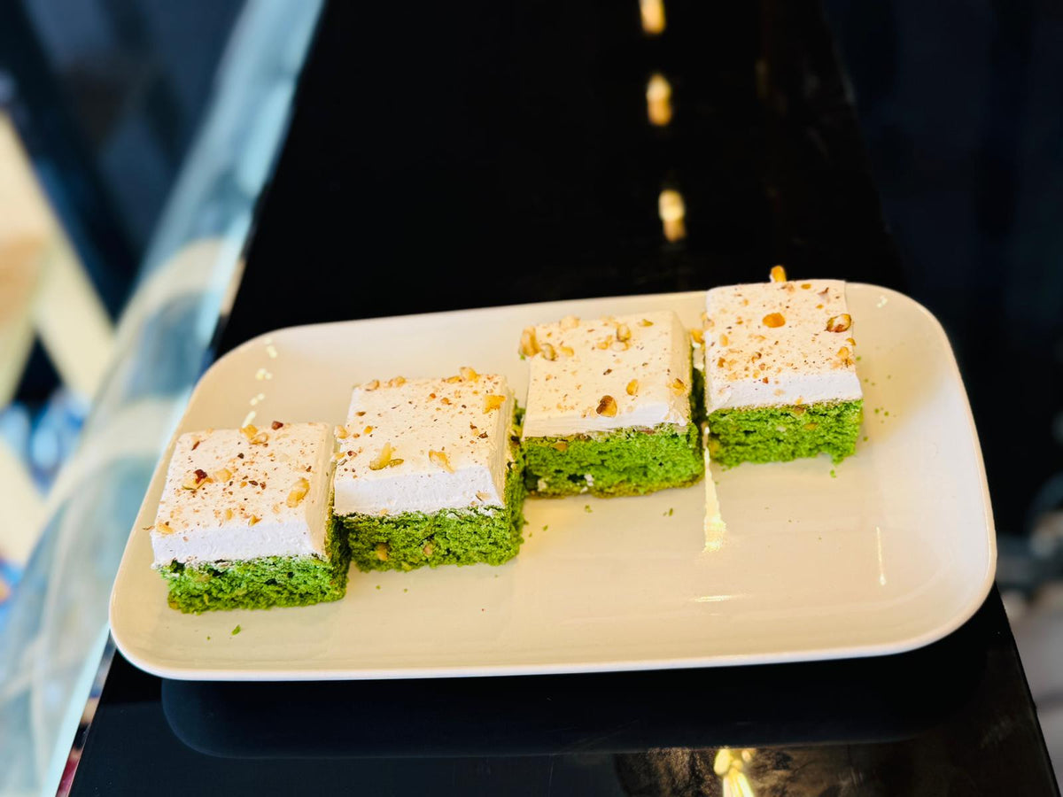 Pistachio Cake Slice – A Nutty, Creamy Delight from The Bakers Shop Birmingham