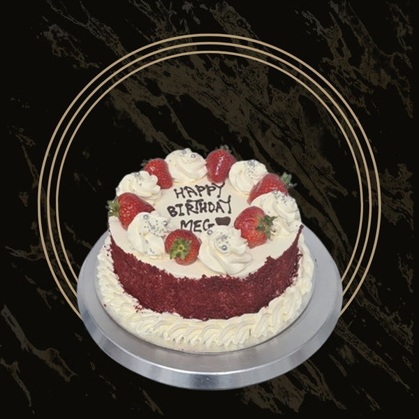 Mini red velvet cake ideal for single servings from The Bakers Shop in Birmingham